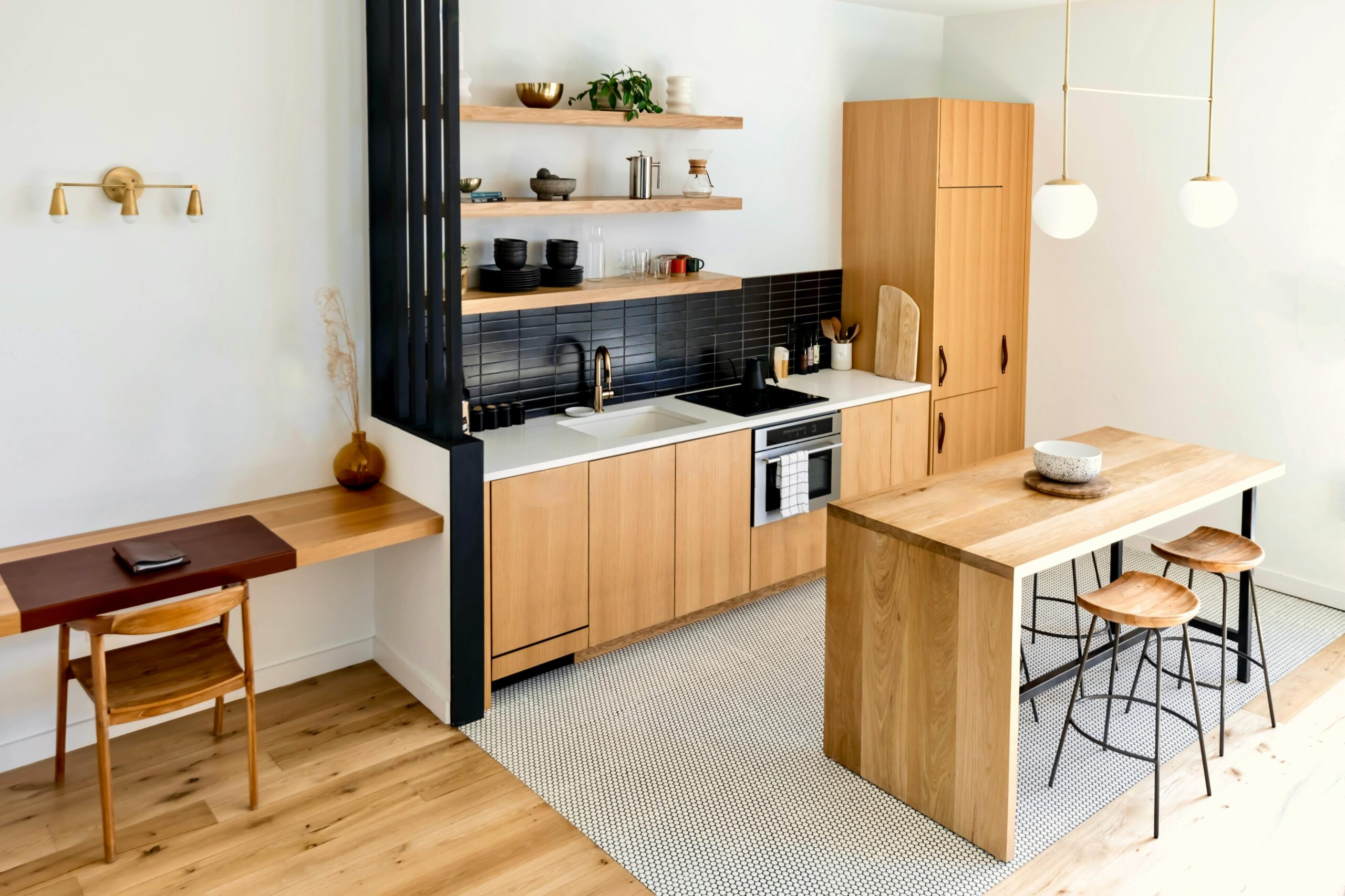 Stylish straight modular kitchen